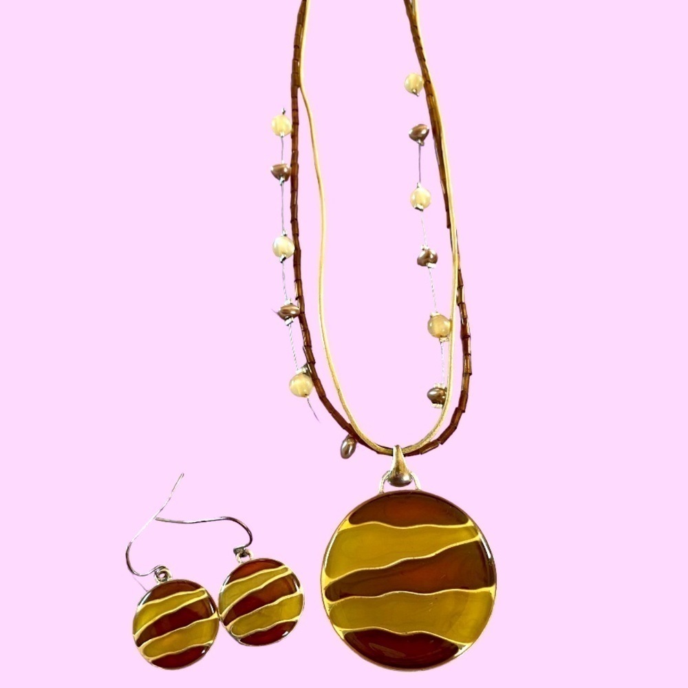 Necklace with matching earrings